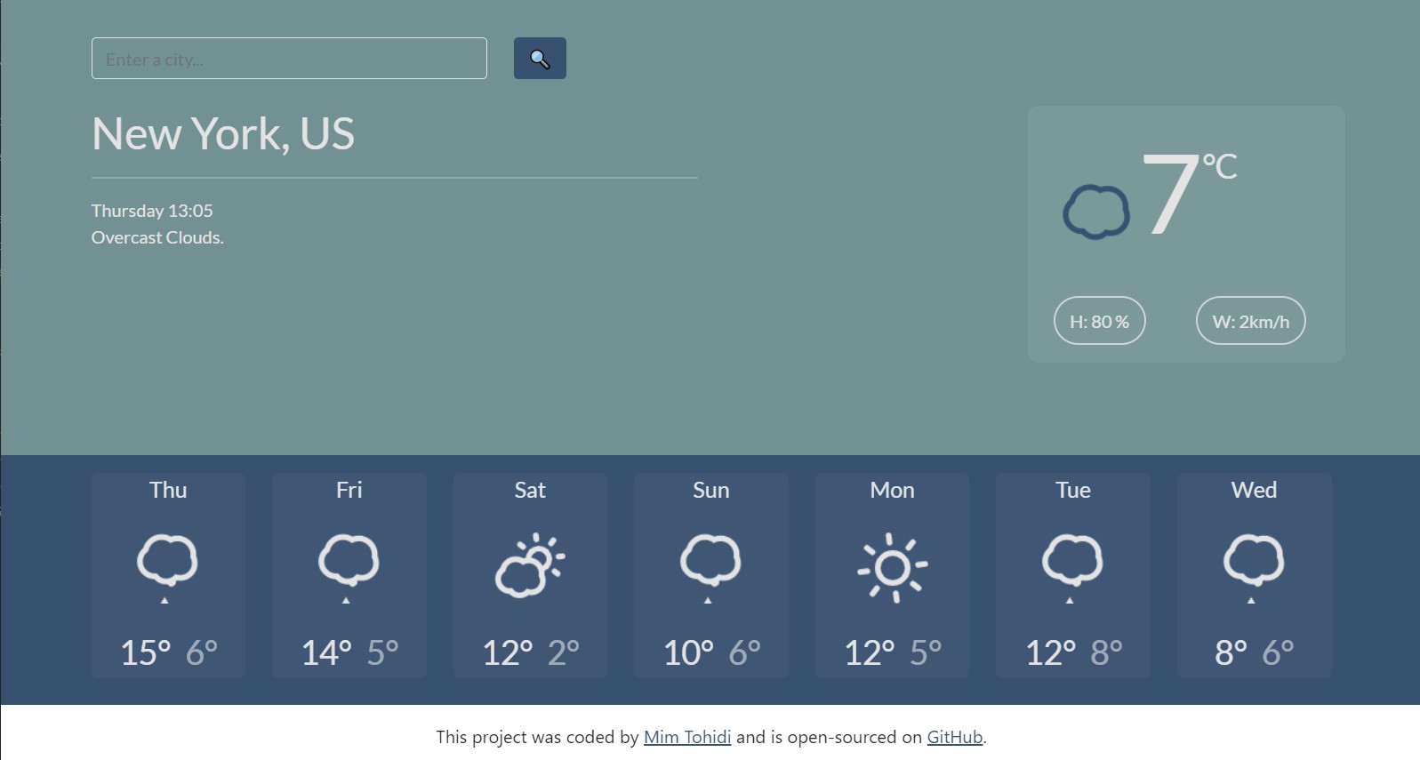 Maryam's react weather project